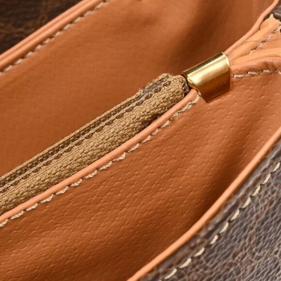 Celine Brown Macadam Shoulder Bag - Picture 9 of 10